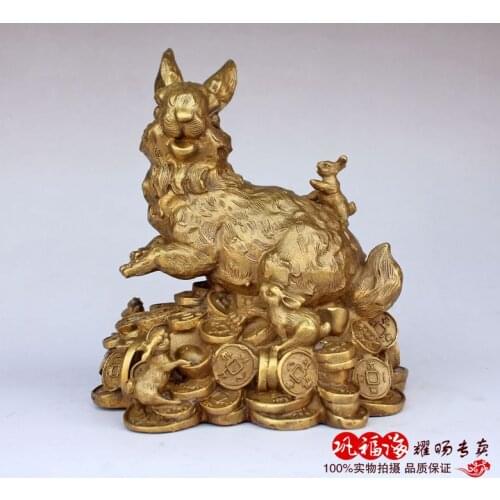 Copper rabbit decoration brass rabbit home decoration crafts gift cartoon rabbit