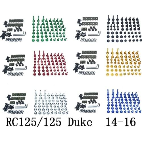 Motorcycle Complete Fairing Bolts Kit Bodywork Screws For Fit KTM RC125/125 Duke 2014-2016