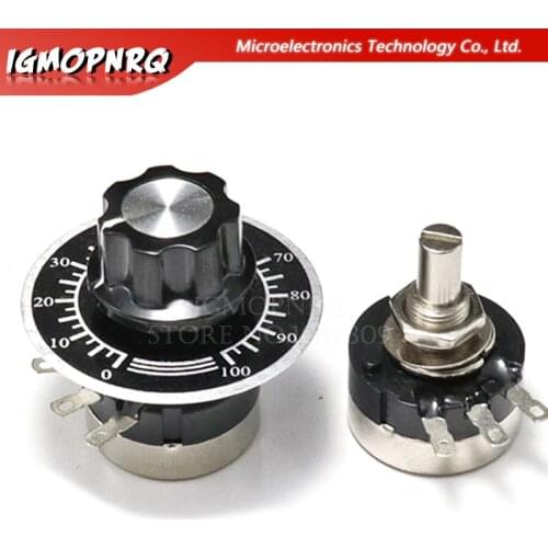 RV24YN20S KIT Single Turn Carbon Film Rotary Taper Potentiometer with A03 knob dials 1K 5K 10K 20K 50K 100K 200K 500K 1M ohm