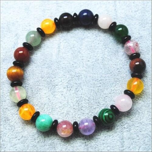 Wholesale price nature mens gem stone bracelets colorful bracelets powerful bracelets womens bracelets size 8mm good quality