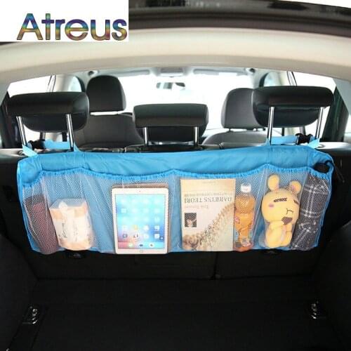 1Pcs Car trunk grid hanging bags Storage Net for Mitsubishi ASX Outlander Pajero Sport Saab 9-4 94 kia Sportage 2017 Accessories