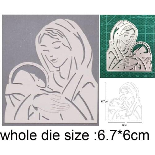 Mother holding Baby Metal Cutting Dies for DIY Scrapbooking dies Stamp Cards Making Decor Craft Embossing Die Cuts Stencils dies