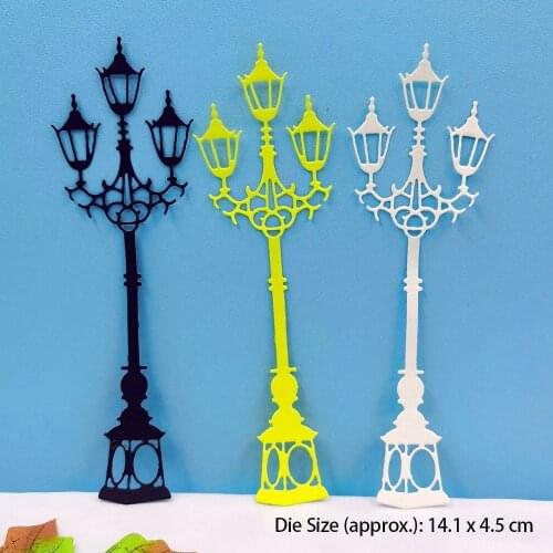 Street Lamp Knife Mold Metal Cut Die Scrapbooking Album Paper Cards Making Decorative Crafts Embossing Etched Stencil Dies DIY