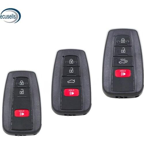 Replacement Smart Remote Key Shell Case Fob 3 Button 4 Button for-Toyota C-HR RAV4 Prius 2018-2019