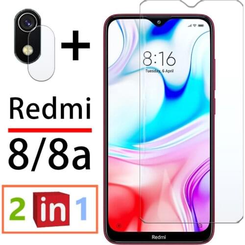 2in1 Protective Glass Armored For Xiaomi redmi 8 8a case Screen Protector Xiomi Xaomi a a8 redmi8 Cam With Camera Lens Glas