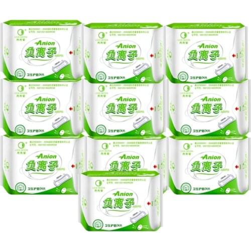 10Pack Sanitary pads Organic Cotton Pads Sanitary Napkin Panty Liners Anion Pads menstrual Anion Sanitary feminine pads