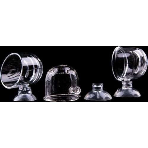 1PCS Plant Feeding Cup Holder Shrimp Fish Tank Supplies Glass Pot Aquarium Fish Tank Aquatic Feeder