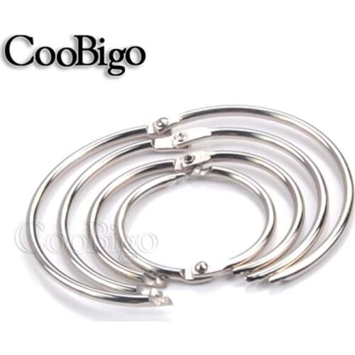 10pcs Metal Key Ring Buckle Openable Locking O-Rings Loose-leaf Book Binder Hoops for Keyring Keychain Outdoor Backpack Parts