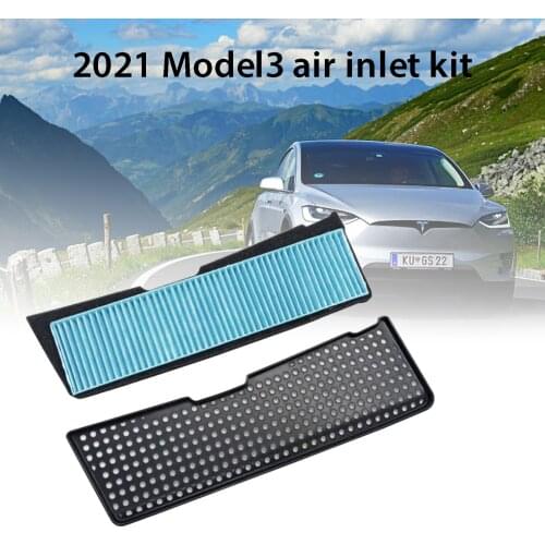 10X25X0.5cm high-density fabric Air-conditioning Air Intake Filter Replacement Accessories Air Inlet Set For 2021 Tesla model 3