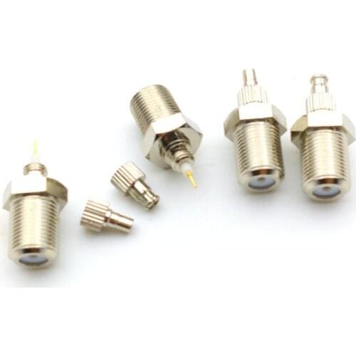 50PCS F Female To TS9/CRC9 Male Plug RF Coaxial Adapter Connector