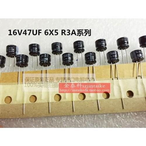 2020 hot sale 30PCS/50PCS electrolytic capacitors imported 16V47UF 6.3X5 R3A series 85-degree ELNA capacitor spot free shipping