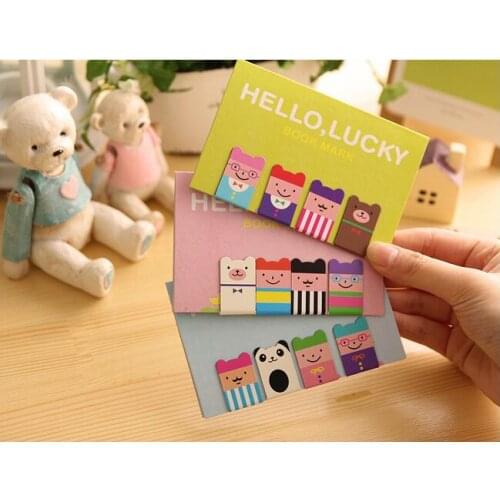 3set Cute cartoon Magnetic Bookmark Fashion DIY Cartoon Paper School Office Supply For Books reading Gift korean papelaria