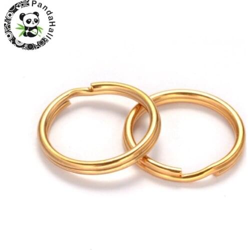 304 Stainless Steel Split Key Rings, Golden, 2.2x20x1.8mm