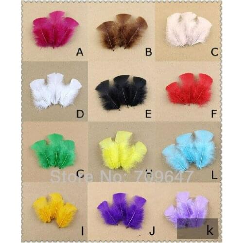 500PCS/LOT 6-8cm Natural Multicolor TURKEY PLUMAGE FEATHERS,Loose Turkey T-Base Plumage Feathers,Plumas Para Manualidades