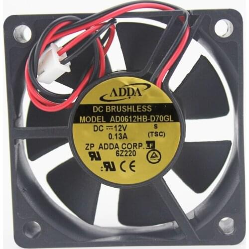 ADDA AD0612HB-D70GL DC 12V 0.13A double ball bearing cooling fan