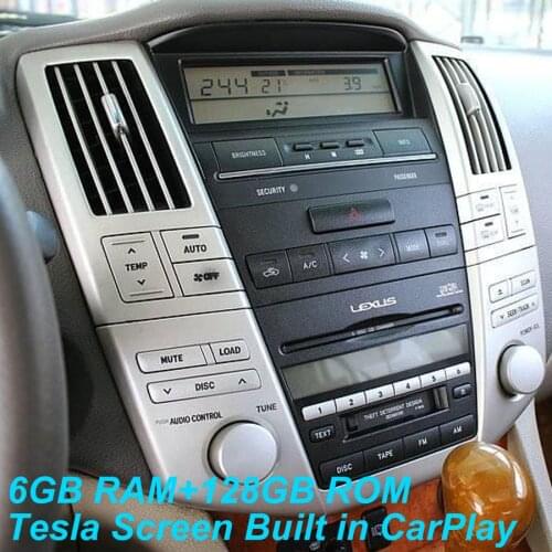 6GB RAM 128GB ROM Car Radio Video Player For Lexus RX330 suv 2005 2004 Android 10 Tesla Screen Stereo Carplay Multimedia GPS