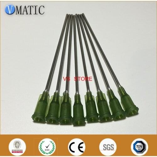 Free Shipping 100Pcs 1.5'' Luer Lock Glue Dispensing Needle Blunt Tip 14G 1-1/2 Inch