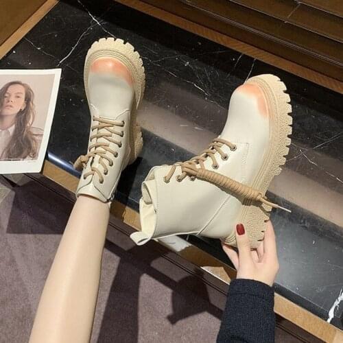 Winter Plus Velvet Retro Gothic Style Loli Shoes Martin Boots Womens Autumn New Fashion Feminine Short Boots Goth Anime Lolita