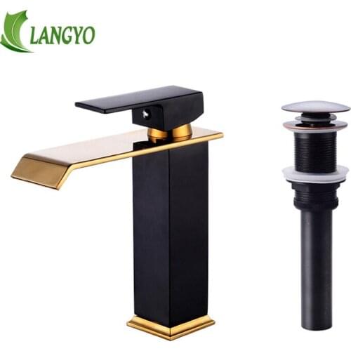 Black Bathroom Sink Mixer Faucet Basin Water Tap Oil Rubbed Finish Single Handle Hot And Cold Deck Mounted Eleg B2018A01B