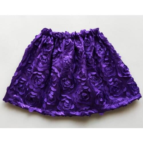 Purple Flower Children Cloth Party Birthday Dancing Tutu Kids skirts Costume Embroidery pettiskirt Princess Girl Skirt Vestido