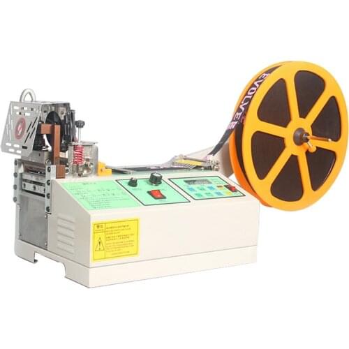 Computer Hot and Cold Cloth Belt Tape Cutting Machine Auto Magic Adhesive Tape Zipper Webbing Machine Elastic Cut Tools