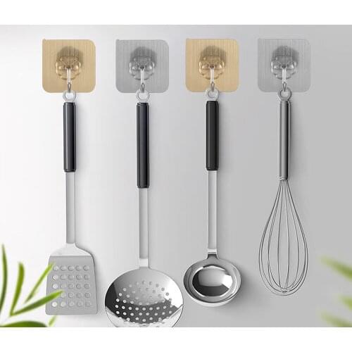 Strong Self Adhesive DoorWall Hangers with No Trace Towel Mop Handbag Holder Hooks for Hanging Kitchen Bathroom Accessories