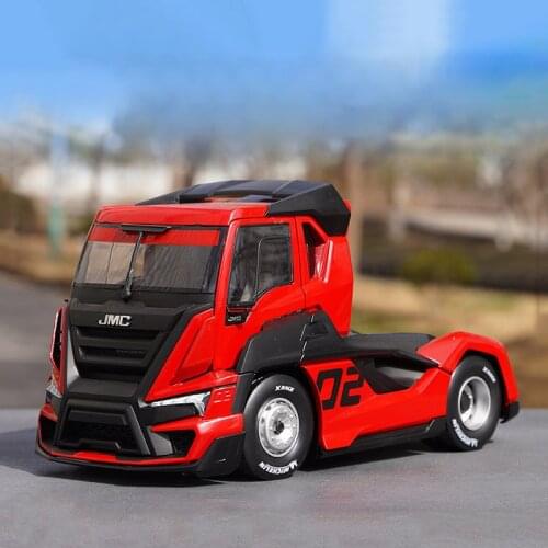 Diecast Alloy 1:24 Scale JMC Racing Car Heavy Truck Tractor Model Die-Casrt Metal Toy Car Collection Gifts Show Souvenir Display