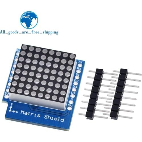 TZT Matrix LED Shield V1.0.0 For WEMOS D1 Mini Digital Signal Output Controller Module 8 X 8 Dot Board Control