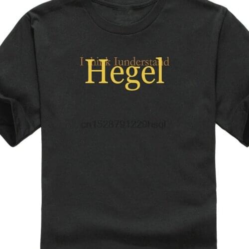 2019 New Arrival T Shirt Short Sleeve Graphic O-Neck Understanding Hegel Tees For Men Men Short Sleeve T-Shirt
