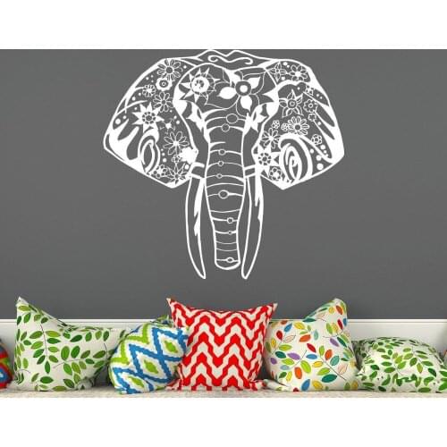 Elephant Yoga Decal Wall Decals Sofa Background Decorate Bedding Vinyl Wall Sticker Home Decor Living Room Bedroom Mural ZB381