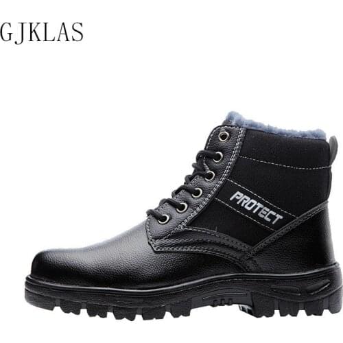 New Winter Mens Safety Shoes Construction Outdoor High Steel Toe Cap Safety Boots Mens Puncture Work Shoes Army Military Boots