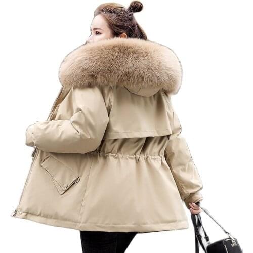 New Winter Clothes Women 2021 Large Size Plus Velvet Pie To Overcome Short New Korean Fashion Large Fur Collar Thick Coat