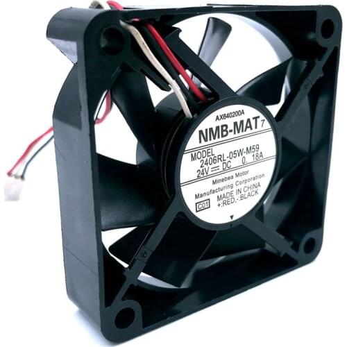 24V fan Brand New For NMB 2406RL-05W-M59 6015 6CM 60*60*15mm DC24V 0.18A inverter printer projector cooling fan 10pcs /lot
