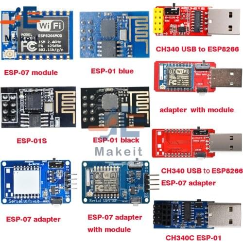 CH340 CH340C USB to ESP8266 ESP-07 ESP-01 ESP-01S Wireless Wifi Developent Board Module WIFI Programmer Adapter for Arduino