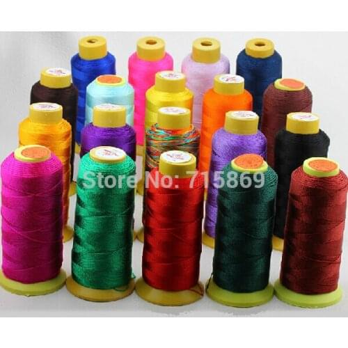 Multi colors 2pcs 460m/Row 0.5mm 6-ply Waxed Acrylic Fiber Cord For Bracelet & necklace Stringing cord , Macrame Cord, Thread