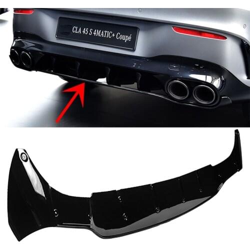 Rear Bumper Splitter Lip Body Kit Spoiler Diffuser Protector Cover for Mercedes Benz W118 C118 CLA35 CLA45 AMG Line 2019-2024