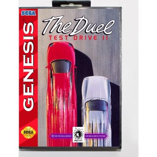 Test Drive II The Duel with Retail Box 16bit MD Game Card For Sega Mega Drive/ Genesis