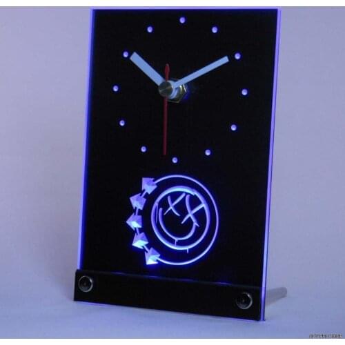 Tnc0143 Blink 182 Punk Music Pub Bar Beer Table Desk 3D LED Clock