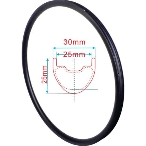 Ultra Light Mtb Carbon Rims 29er 30mm Width 25mm depth tubeless 650b carbon mountain bike rims