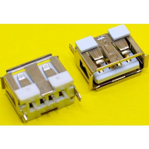 1x 1cm 10mm Short type Notebook Laptop USB Jack USB female Socket 2.0 USB 180 degree Connector