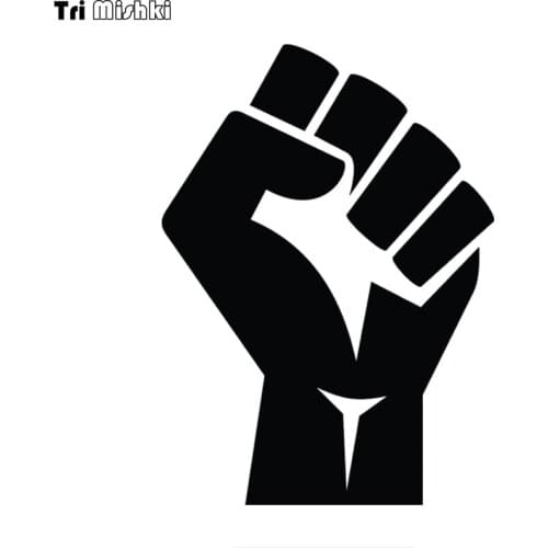 Tri Mishki HZX1146# raised fist power car sticker funny Vinyl Decals Motorcycle Accessories Stickers