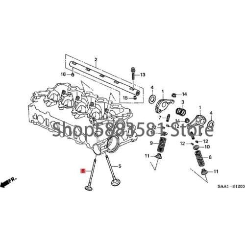 Car Cylinder Head Exhaust Valve Hon dac ity Engine Exhaust Valve Oil Seal Valve Stem Top Cup Intake and Exhaust Valve