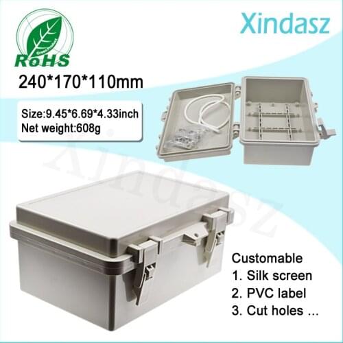 XD-F54)240*170*110mm Plastic Distribution box large plastic enclosures plastic electrical enclosures