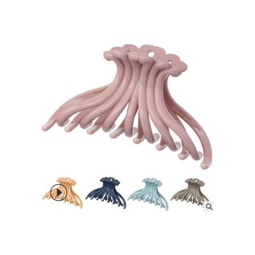 120pcs/lot DIY Simple Multi 10.5cm ABS Chrysanthemum Hair Clips Ponytail Holder Hair Claws Hair Styling Tools Accessories HA1425