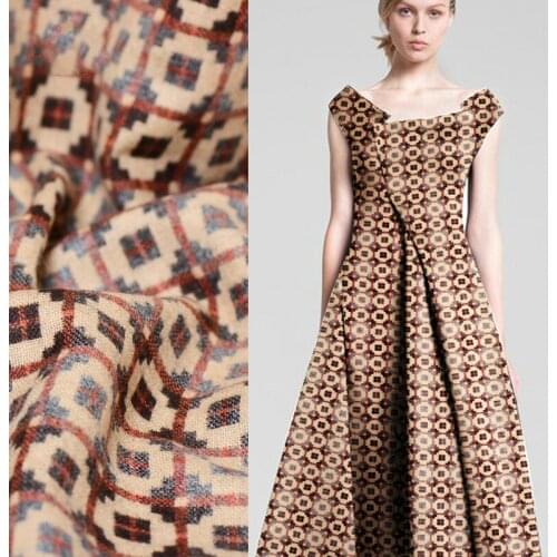 150cm wide custom plaid woolen fabric delicate soft wool fabric original packaging export garment fabric senior wool cloth