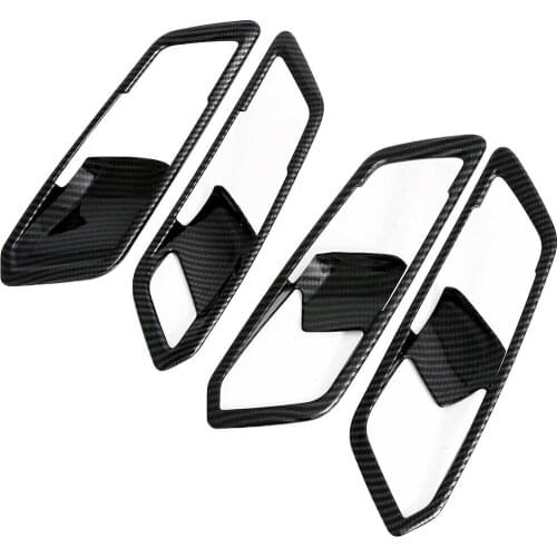 Interior Car Accessories Fit For BMW 3 Series G20 2019 2020 Carbon Fiber Door Handle Lock Bowl Cover Trim