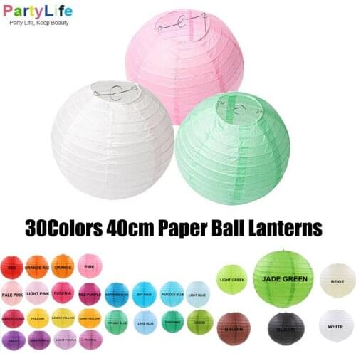 40cm Paper Ball Lanterns Cheap Home Garden Decorative White Lanterns Wedding Party Decorations Bridal Shower Party Lanterns