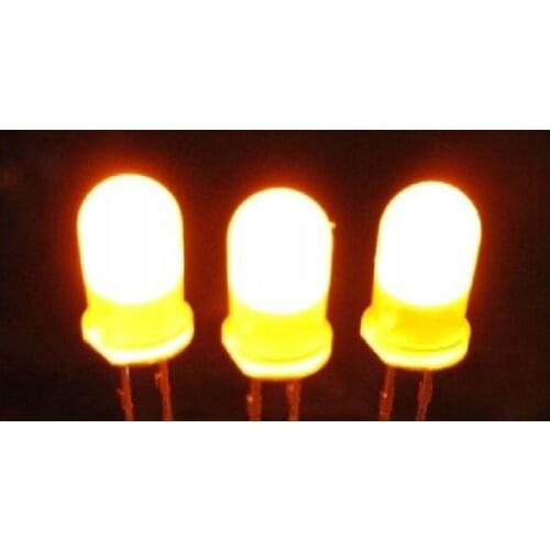 500pcs Through Hole Diffused 5MM Orange LED Diode 5000mcd