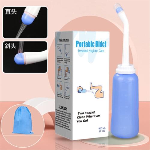 560ML Portable Sprayer Bidet Handheld Travel Toilet Handheld Hand Spray Seat Water Dispensers Bottle Bathroom Household Cleaning