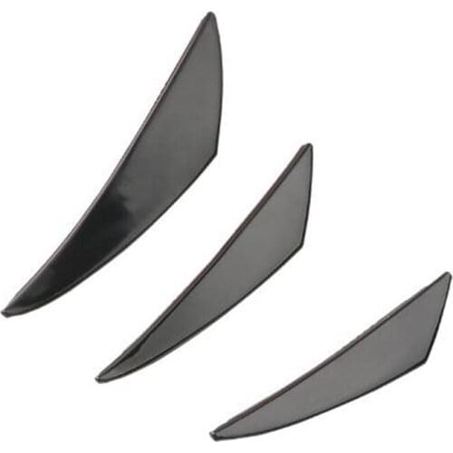 6Pcs/Set Body Spoiler Canards Refit Gloss Black Car-styling Black Car Front Bumper Lip Splitter Fins